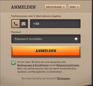 Anmeldung Casino Registrierung im SpinBoss Casino