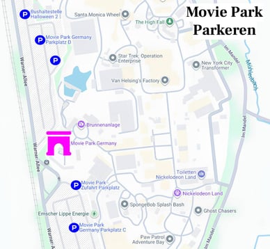 parkeren movie park germany