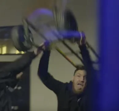 Conor McGregor throws dolly