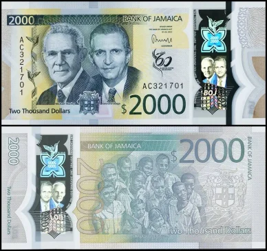 2000 jamaicai dollár 2000 J$