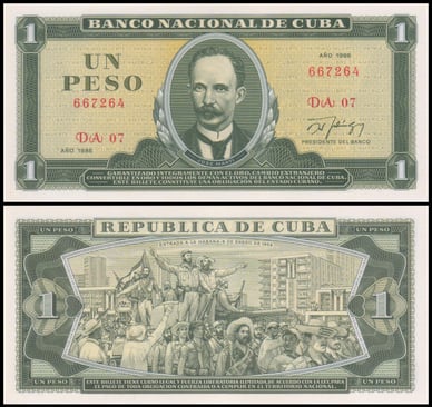 1 кубинский песо
