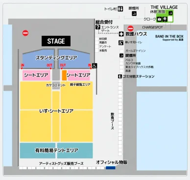 ステージと施設 オガ・フェスティバルの地図