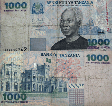 Банкнота номіналом 1000 танзанійських шилінгів