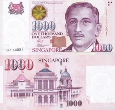 1000 сингапурских долларов