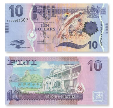 Купюра 10 фиджийских долларов