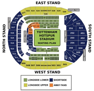 tottenham hotspur stadium seating plan