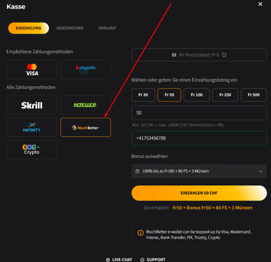 Einzahlungen mit MuchBetter So funktionieren Einzahlungen mit MuchBetter im Casino