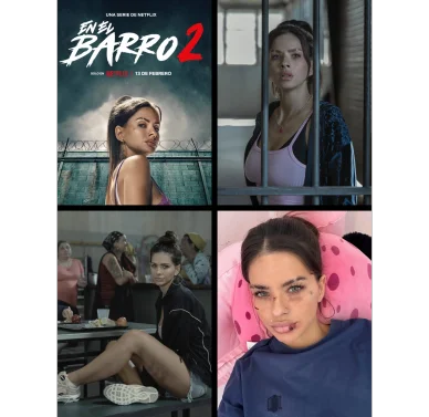 China Suárez en el rodaje de la serie «En el Barro 2»