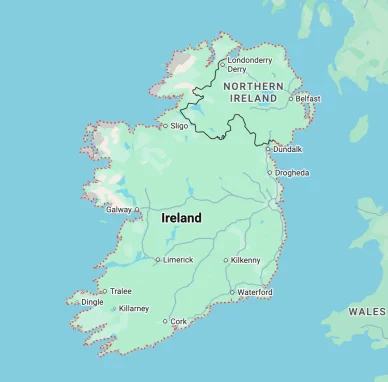 Map of Ireland