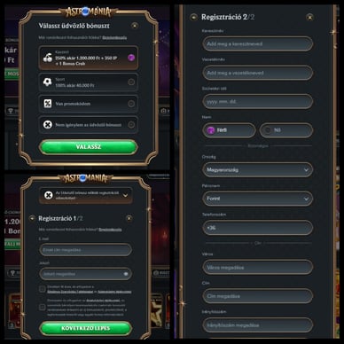 Astromania regisztráció