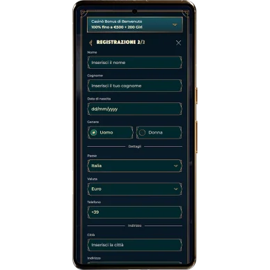 Registrazione su MonsterWin Casino
