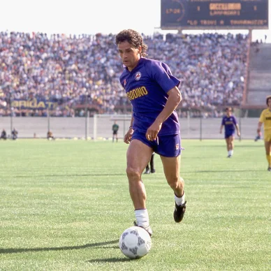 Roberto Baggio con l'ACF Fiorentina