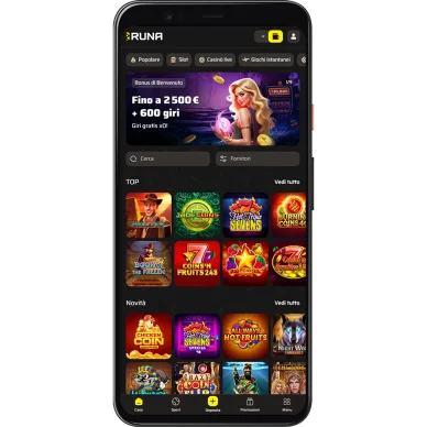 Runa Casino su dispositivi mobili Sito mobile di Runa Casino