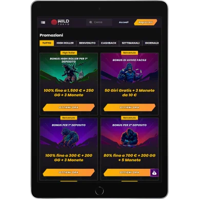 Bonus di benvenuto e promozioni Wild Tokyo Casino Bonus di benvenuto Wild Tokyo Casino
