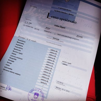 Urška Zigart izobrazba