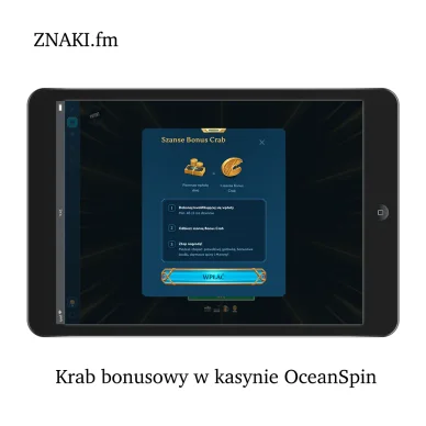 Krab bonusowy w kasynie OceanSpin