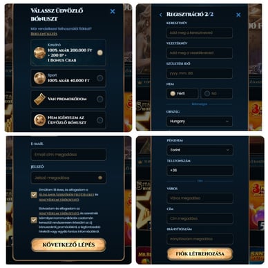 WonderLuck regisztráció