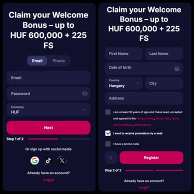 Nv casino regisztráció