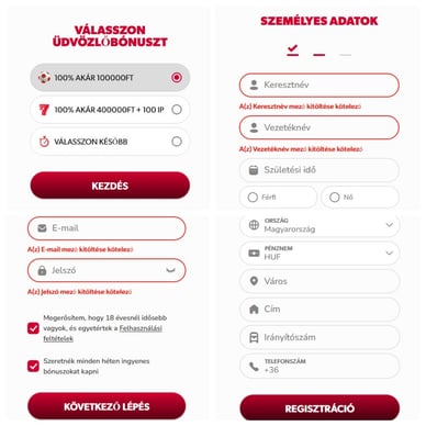 Betista regisztráció 