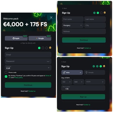 True Luck regisztráció