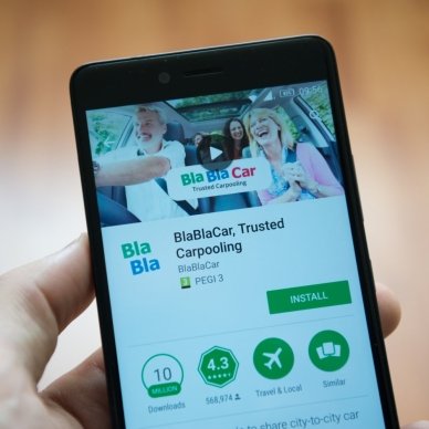 Ілюстративне фото додатку BlaBlaCar на Google Play Market