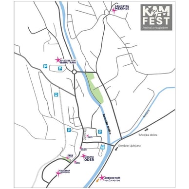Kamfest zemljevid
