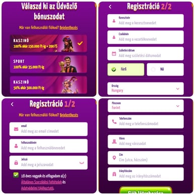 Joker8 regisztráció