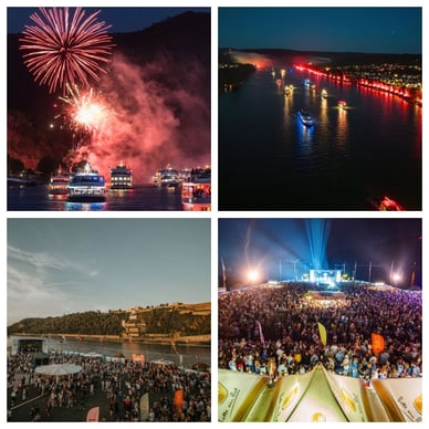 Die ganze Atmosphäre von Rhein in Flammen
