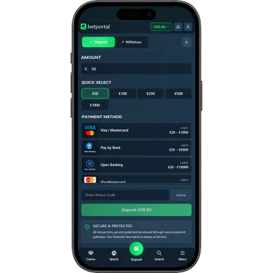 Cassa e depositi su BetPortal Metodi di pagamento BetPortal