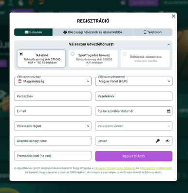 Spinbetter regisztráció