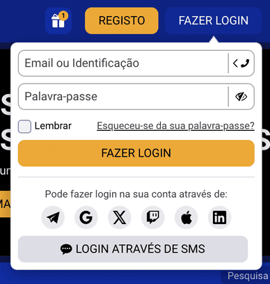 Iniciar sessão no Sapphire Bet Casino