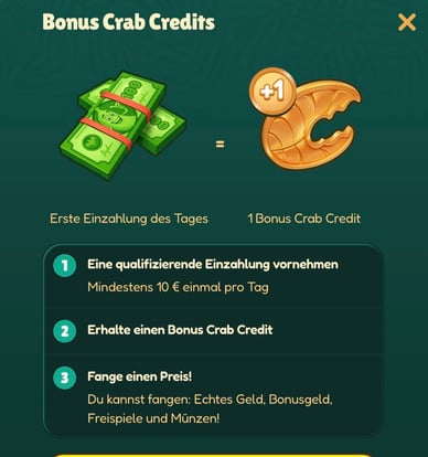 Bonus Crab im Casino Online Go Kong Casino Bonus Crab