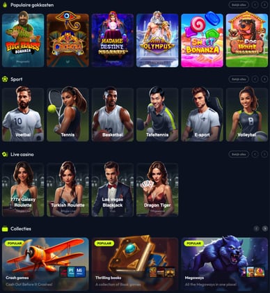 Winzter casino spellen