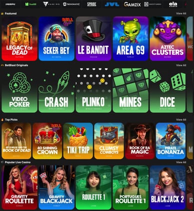 betblast casino spellen