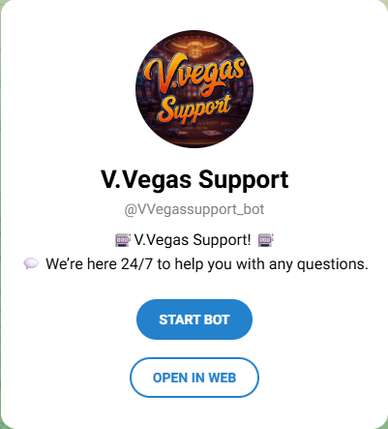 V.Vegas Casino: Telegram-Bot