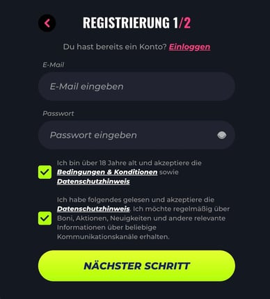 Lunu Bet Casino Registrierung