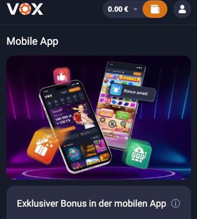 Mobile App Vox Casino App