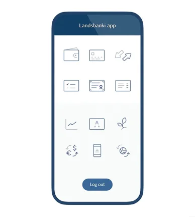The Landsbankinn mobile app