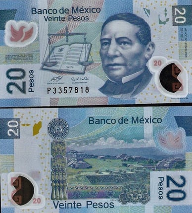 20 мексиканских песо