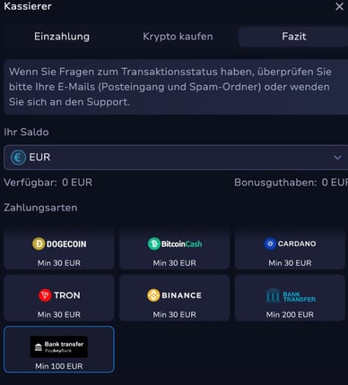 Auszahlung 7bit Online Casino