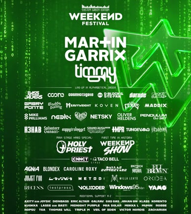 weekend festival aikataulu