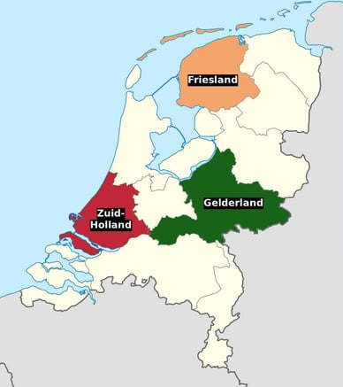 provincie kaart nederland