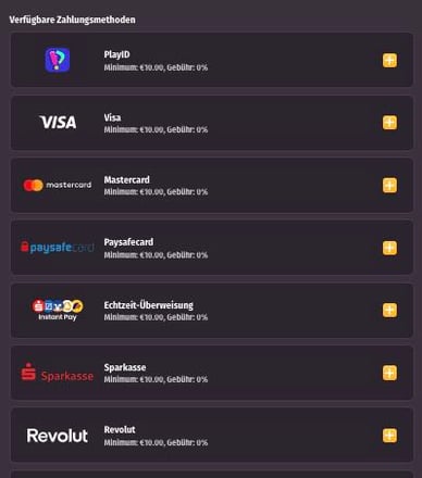 Einzahlung Funktion im Casino Einzahlung Dragonia-Casino