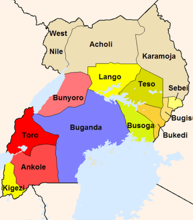 Карта Уганди