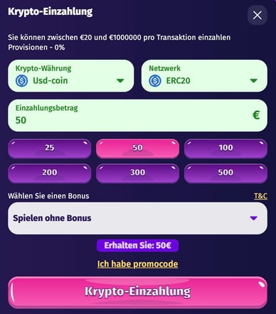 Casino Krypto-Einzahlung Lollyspins Online Casino Crypto-Deposit