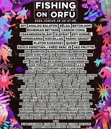 Művészek Fishing in Orfű 2025 Fishing in Orfű 2025 programja