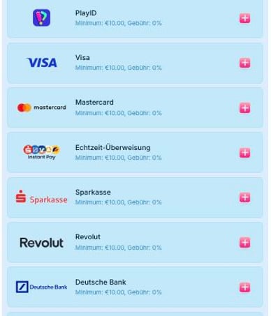 Einzahlung in Casino Abschnitt Einzahlung Onlyspins-Casino