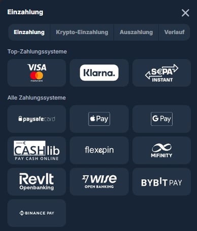 Einzahlung Funktion im Casino Einzahlung Casino Egogames