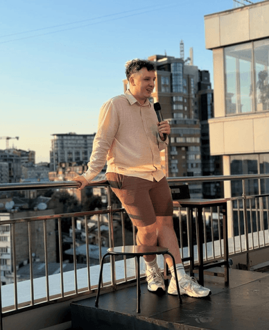 Богдан Боярин під час виступу Богдан Боярин