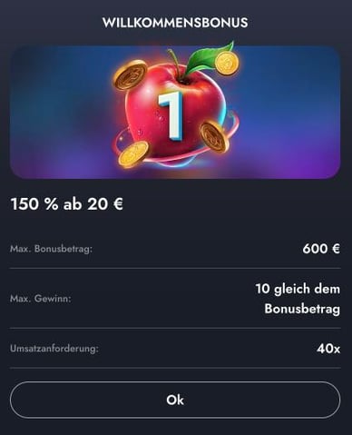 Startbonus im Martin Casino Online